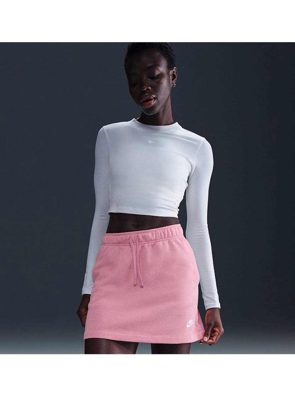 NWT Nike Club Fleece Mid-Rise Skirt